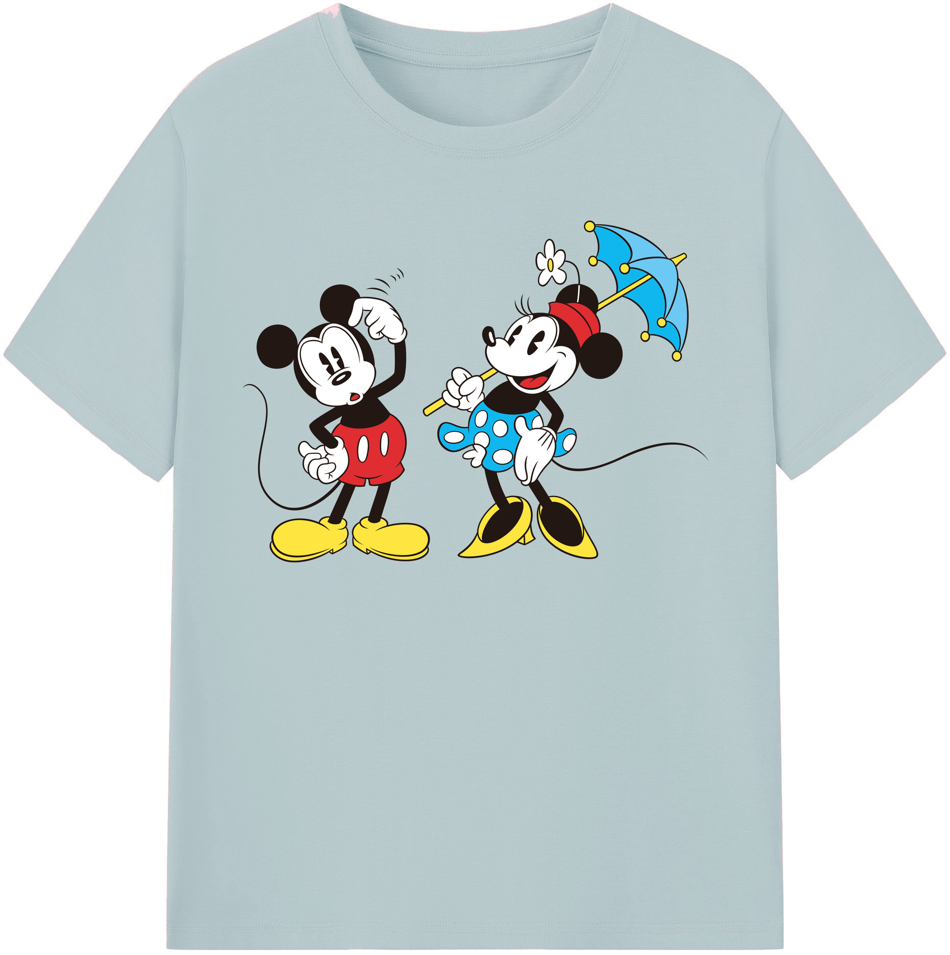 （画像用） ミッキーマウス Mickey Mouse 綿100％半袖Tシャツ（フロントプリント）